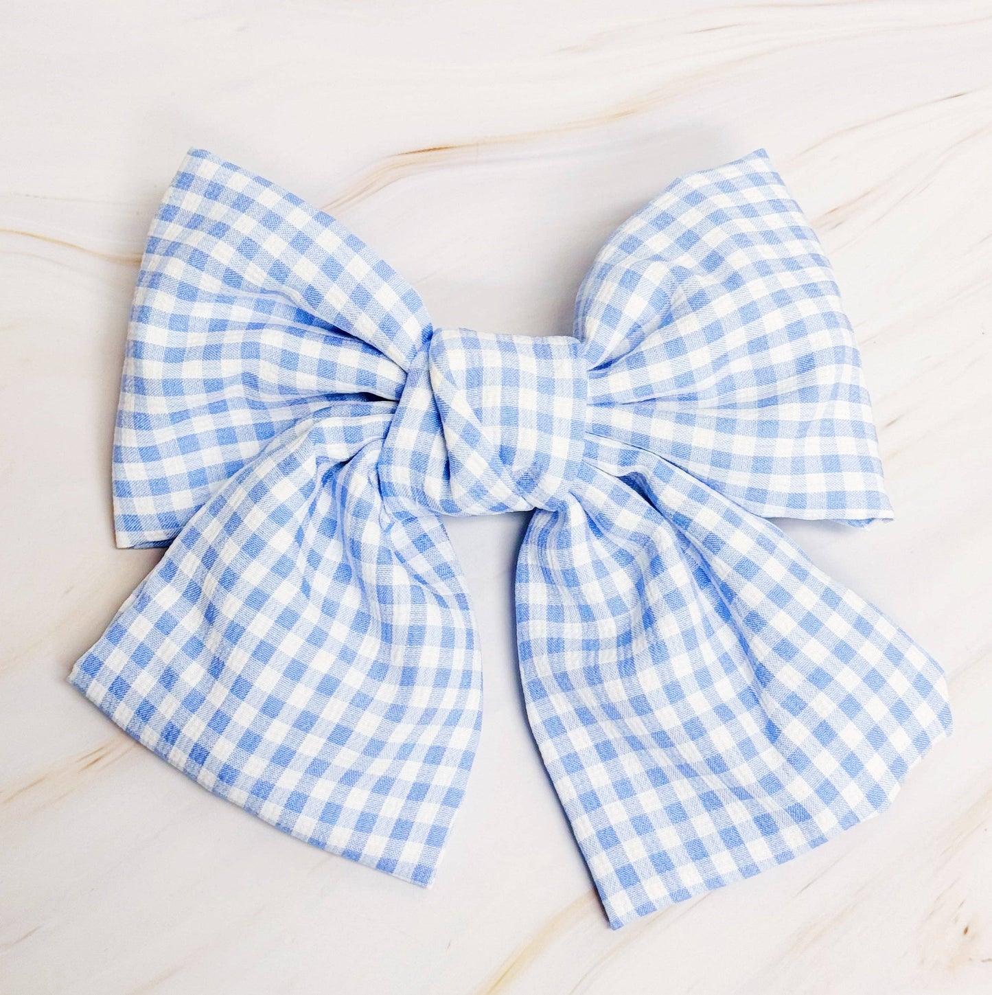 Gingham Bow Pretty Bow Hair Clip: Red