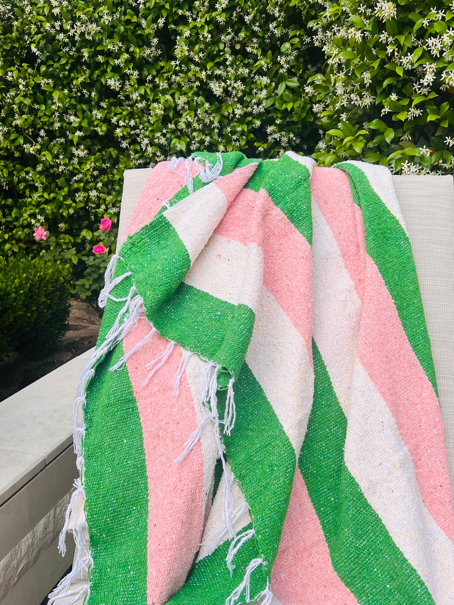 Plumeria Beach Blanket l Mexican Blanket l Throw