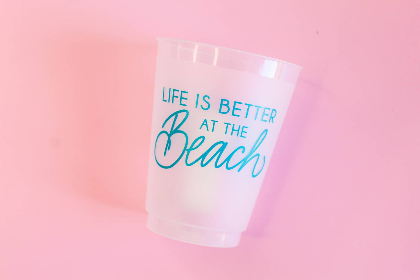 Life is Better at the Beach | Acrylic 16oz Set of 8 Cups