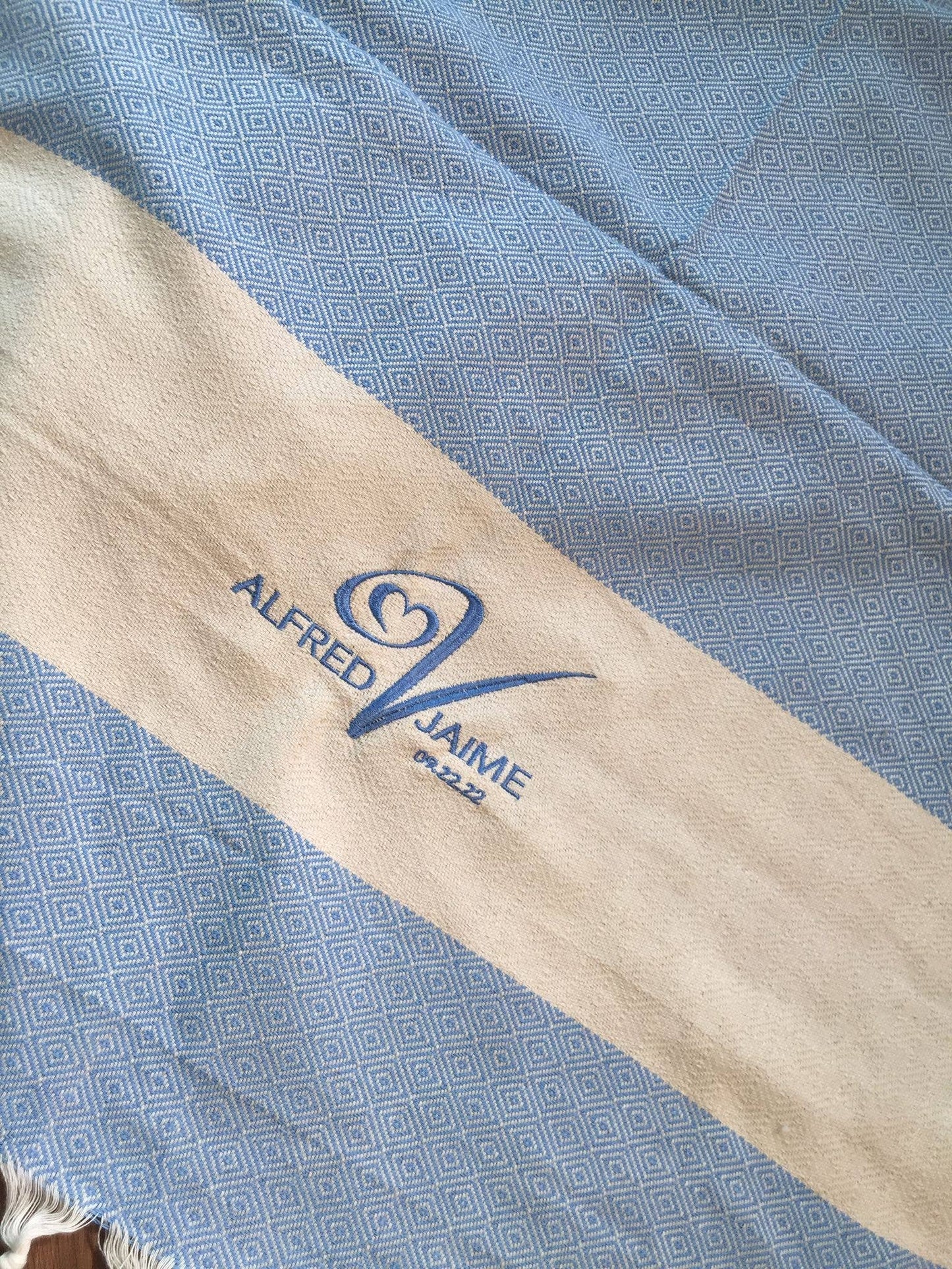 Turkish Towel | Peshtemal | Sand Resistant Beach Towel: Blue