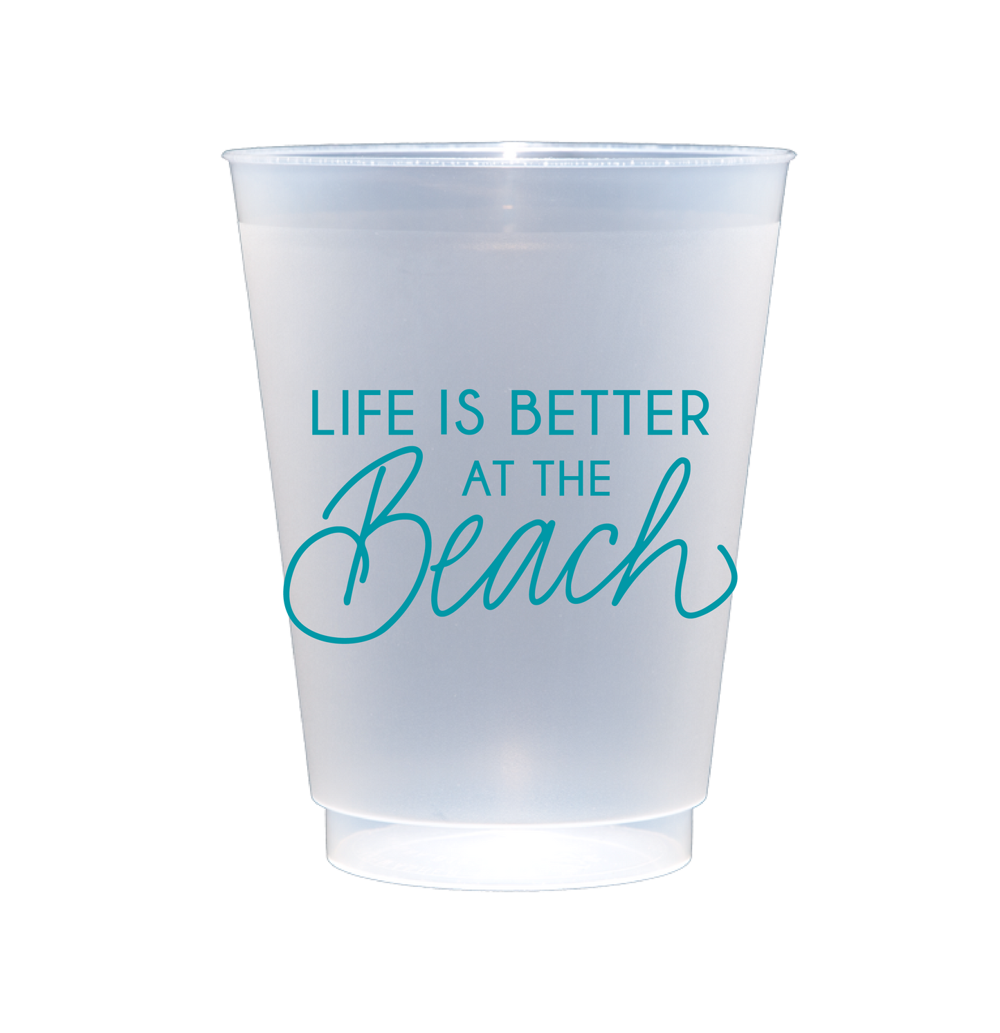 Life is Better at the Beach | Acrylic 16oz Set of 8 Cups