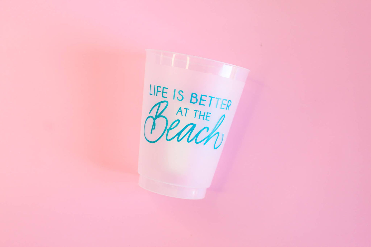 Life is Better at the Beach | Acrylic 16oz Set of 8 Cups