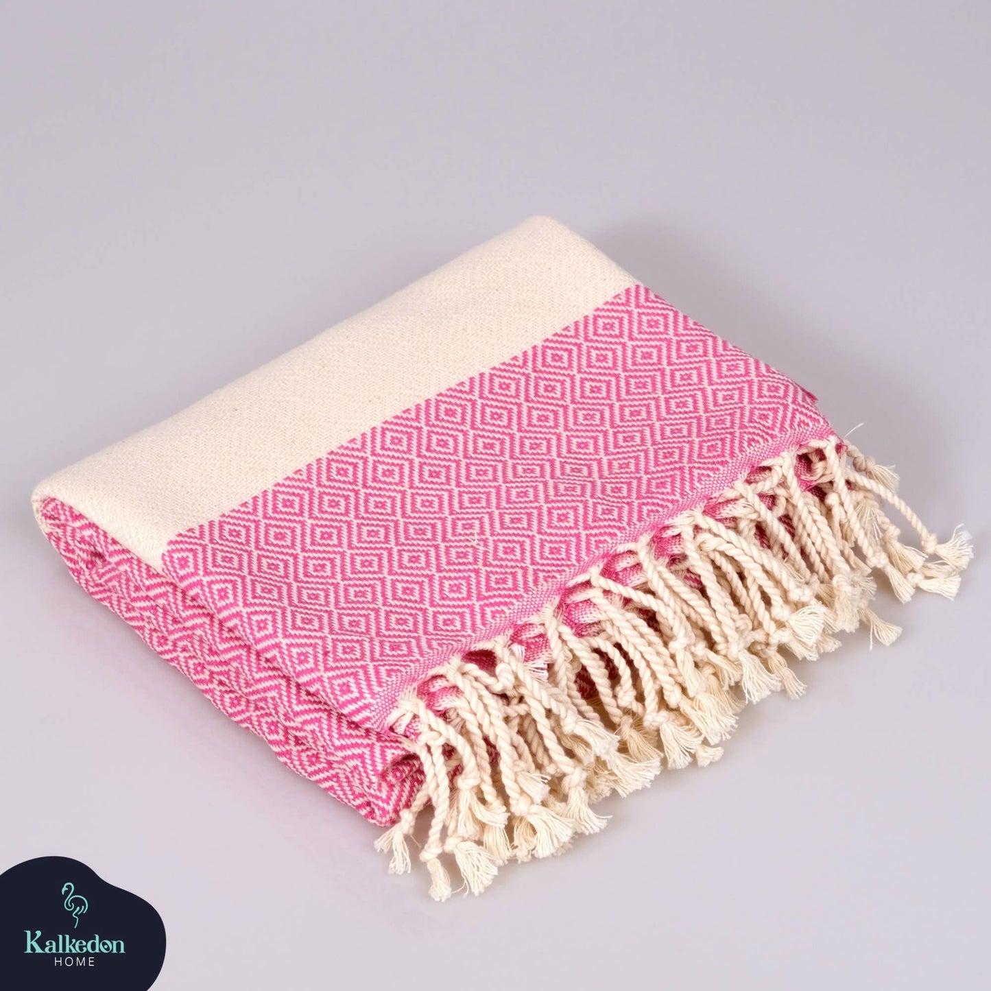 Turkish Towel | Peshtemal | Sand Resistant Beach Towel: Flamingo