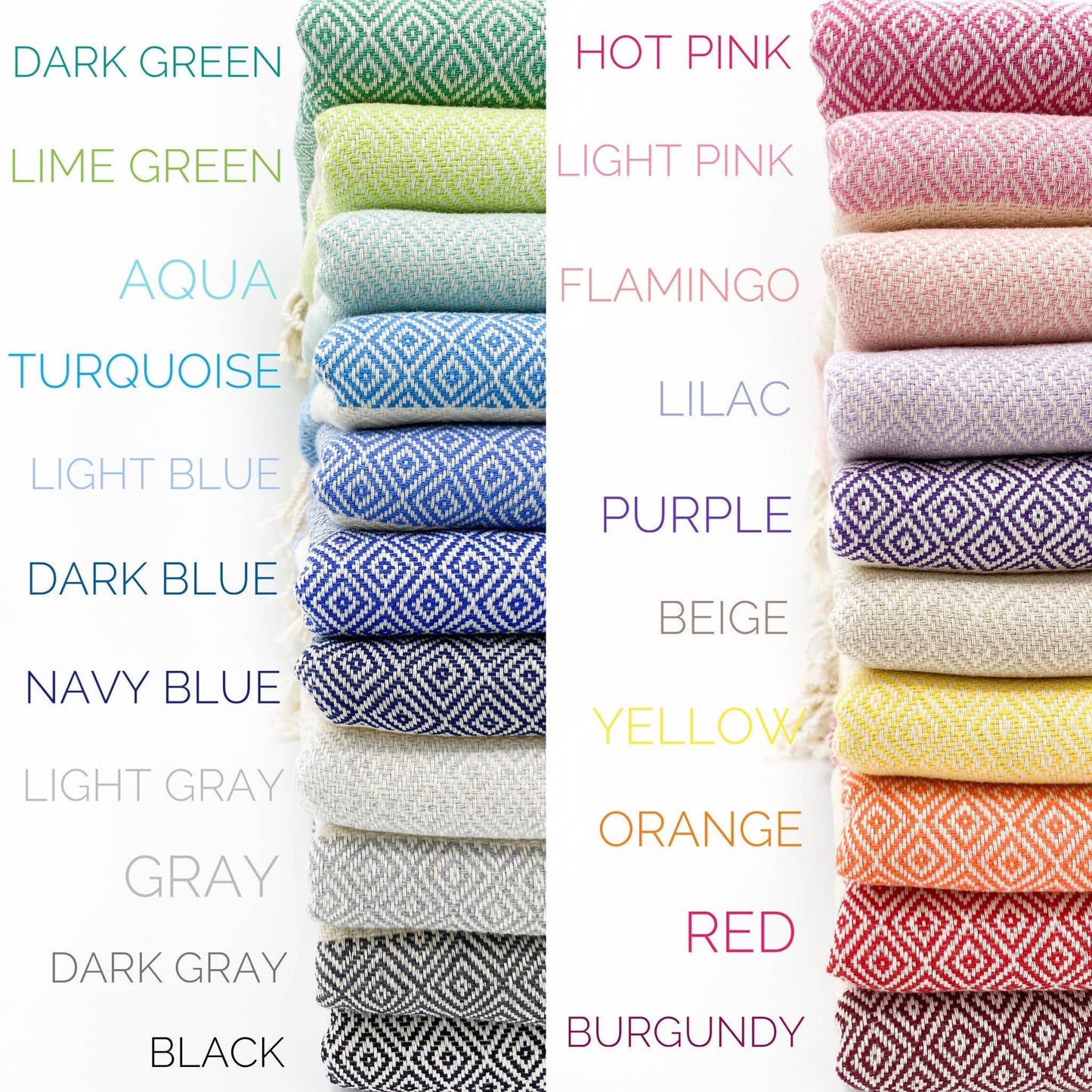 Turkish Towel | Peshtemal | Sand Resistant Beach Towel: Lime Green
