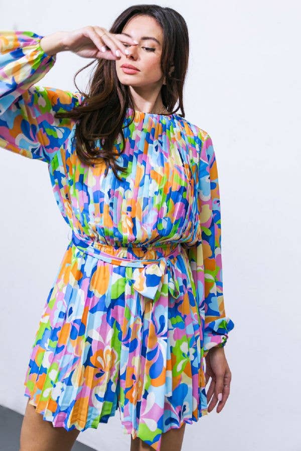 A printed woven romper - IP8185: Blue / Contemporary / L