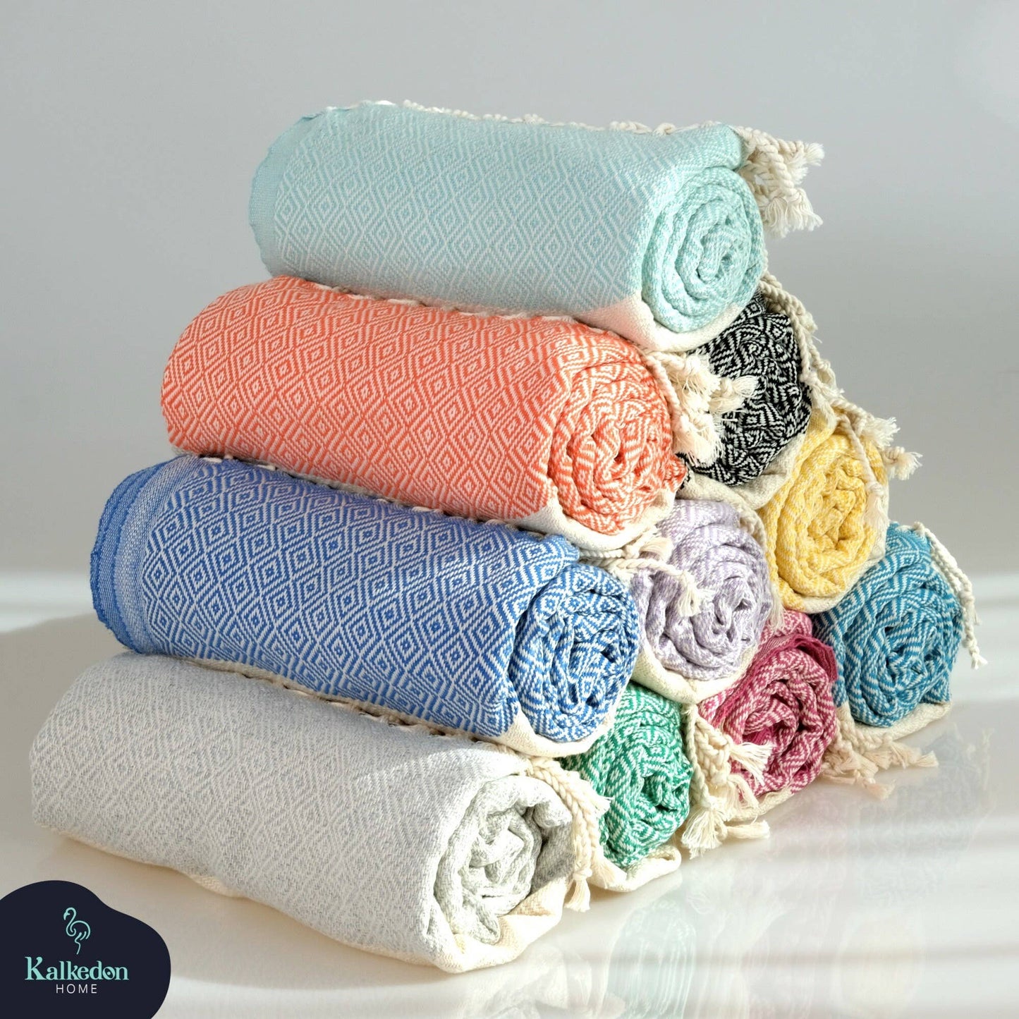 Turkish Towel | Peshtemal | Sand Resistant Beach Towel: Lime Green