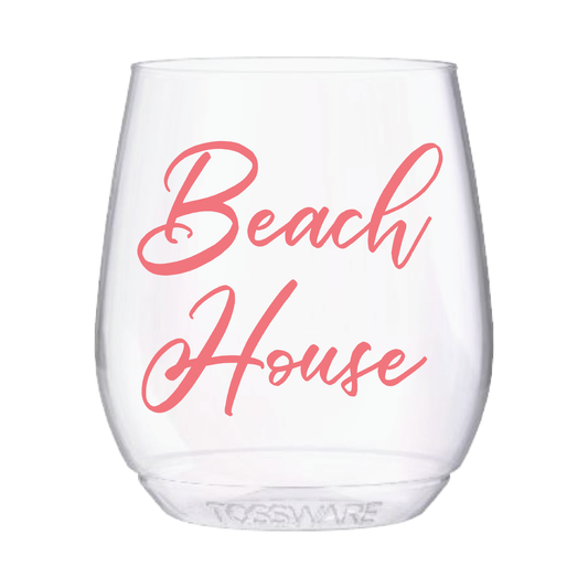 Beach House 14oz Stemless Wine Tossware - Summer