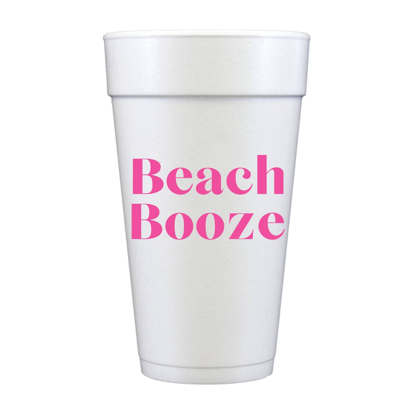 Beach Booze Pink Foam Cups- Summer