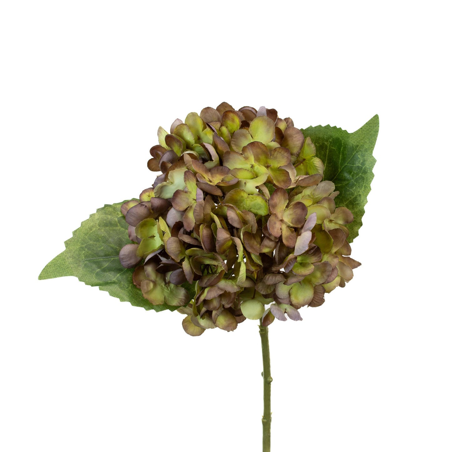 Faux Hydrangea Pick - Purple / Light Green - 13 Inch