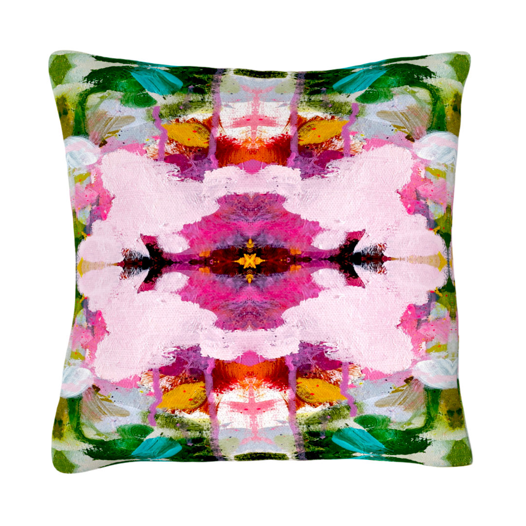 Namaste Pink 22x22 Luxe Faux Hide Pillow