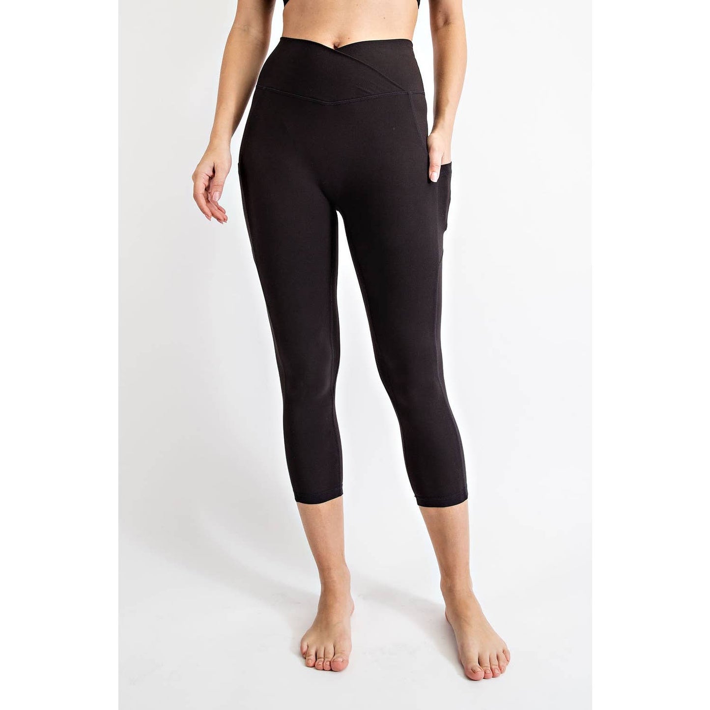 V WAIST CAPRI LENGTH LEGGINGS