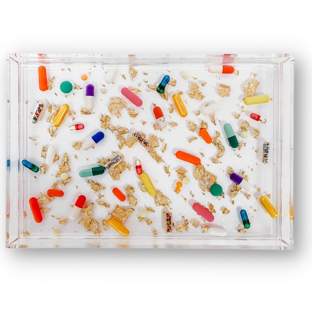 Pill + Gold Small Tray