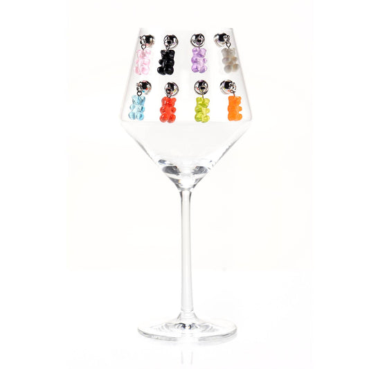 Gummy Bears Magnetic Wine Glass Charms, Set of 8