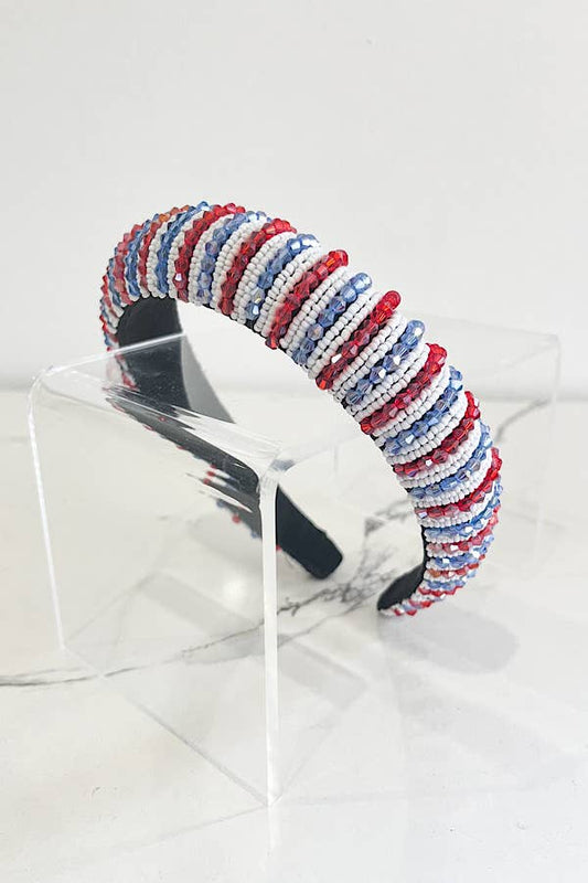 Liberty Mini Stripe Beaded Headband